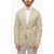 Cruna Flax And Cotton Chelsea 2-Button Blazer With Notch Lapel Beige