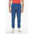 Cruna Solid Color Mitte Pants With Drawstring Waist Blue