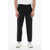 Neil Barrett Linen Blend Slim Fit Pants With Belt Loops Black