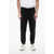 Neil Barrett Viscose Blend Tapered Fit Sweatpants With Tape Detail Black