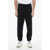 Neil Barrett Cotton Blend Modernist Biker Sweatpants With Zipped Pockets Black