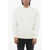 Neil Barrett Cotton Neoprene Fairisle Thunderbolt Easy Fit Sweatshirt White