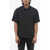 Neil Barrett Wrinkled Cotton Military Minimal Shirt Black