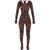 Wolford Etro X WolfordTattoo Catsuit Jumpsuit Dress CHOCOLATE/BLACK