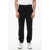 Neil Barrett Cotton Blend Cargo Sweatpants With Cuffed Hem Black