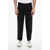 Neil Barrett Tapered Fit Linen Blend Pants With Double Pleat Black