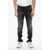 Neil Barrett Skinny Fit Delavè Denims With Zipped Pocket 14Cm Black