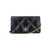 Tory Burch Tory Burch Kira Diamond Qilt Pavé Logo Chain Wallet Black