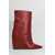 THE SELLER The Seller High Heels Ankle Boots Red