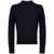 LANEUS Laneus Blue Crew Neck Sweater In Wool And Cashmere BLUE