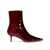 AEYDE Aeyde "Roe" Patent Leather Ankle Boots Red