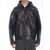 Valentino Garavani Leather Hooded Jacket Black