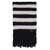 Saint Laurent Saint Laurent Striped Wool-Mohair Blend Scarf Black