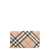 Burberry Burberry Burberry Check Fabric Wallet On Chain Beige