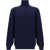 Brunello Cucinelli Turtleneck Sweater NAVY+GRIGIO SCURO