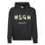 MSGM Msgm Hooded Cotton Sweatshirt With Green Logo Black