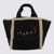 Marni Marni Black And White Raffia Tote Bag BLACK/IVORY/BLACK