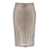 GIUSEPPE DI MORABITO Silver Midi Skirt With Crystals Decoration In Technical Fabric Woman GREY