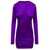 Versace Purple Minidress With Cut-Out Detailing Satin Effect In Viscose Woman Purple