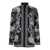 Versace Black Shirt With All-Over Barocco Sea Print In Silk Man Black