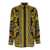 Versace Black And Yellow Shirt With Barocco Print In Silk Man MULTICOLOR