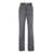 Versace Grey Five-Pocket Straight Jeans In Cotton Denim Woman GREY