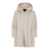 Pinko Beige Hooded Jacket With Padded Inserts In Wool And Nylon Woman Beige