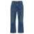 Tory Burch Tory Burch Cropped Flared Denim Jeans BLUE