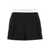 Alexander Wang Alexander Wang High-Waist Pleated Shorts With Logo Elastic Black