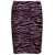 THE ATTICO Zebra Print Pencil Midi Skirt In Pink Technical Fabric Woman MULTICOLOR