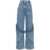 THE ATTICO The Attico Long Trousers Denim Clothing BLUE