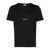 Saint Laurent Saint Laurent Logo Cotton T-Shirt Black