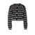 Balenciaga Balenciaga Allover Logo Wool Cropped Sweater Black