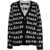 Balenciaga Balenciaga Allover Logo Wool Cardigan Black