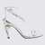 Alexander McQueen Alexander McQueen Silver-Tone Leather Twisted Armadillo Sandals SILVER