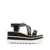 Stella McCartney Stella McCartney Sneak Elyse Striped Platform Sandals Black