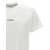 Stone Island Stone Island White Cotton T-Shirt With Black Logo WHITE