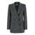 Alberta Ferretti Grey Double-Breasted Jacket With Peak Revers In Viscose Woman GREY