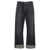 AGOLDE 'Fran' Black Bootcut Jeans With Cuffs In Denim Woman GREY