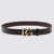 Dolce & Gabbana Dolce & Gabbana Dark Brown Leather Belt BROWN/GOLD