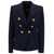 Balmain Blue Double-Breasted Jacket With Jewel Buttons In Wool Woman BLUE