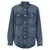 Isabel Marant Blue Shirt With Patch Pockets And Buttons In Denim Woman BLUE