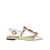 Dolce & Gabbana Dolce & Gabbana Patent Leather Sandal With Embroidered Stones WHITE/MULTICOLOR