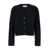 P.A.R.O.S.H. Black Cropped Cardigan With V Neck In Knit Woman Black