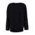 P.A.R.O.S.H. Black Crewneck Sweater With Asymmetric Hem In Wool And Cashmere Woman Black