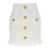 Balmain Balmain Button Tweed Skirt WHITE