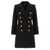 Balmain Balmain Logo Button Double-Breasted Coat Black