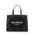 Balmain 'B-Army Medium' Black Tote Bag With Logo Lettering In Canvas Woman Black