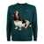 Mc2 Saint Barth MC2 Saint Barth Green Sweater With Basset Hound Print GREEN