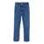 AMI Paris Blue High Waist Jeans With Logo Patch In Denim Man BLUE